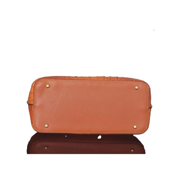 FAUX CROC SATCHEL WITH LONG CROSSBODY STRAP - Picture 6 of 9